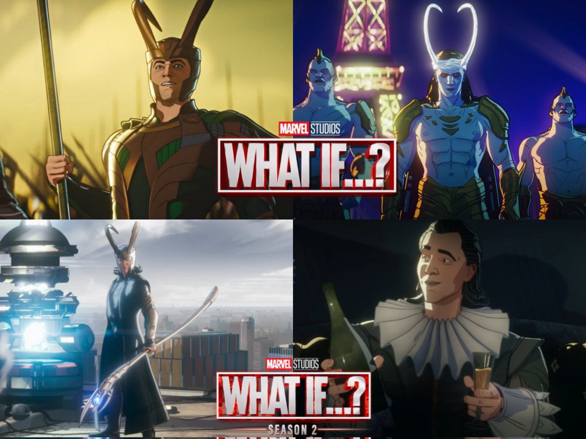 Luke52932147's tweet photo. #WhatIf different variants of #Loki ... curious how two versions are almost identical to their original counterpart, while the other two stand out so clearly ...#WhatIfSeason2 #WhatIfS2 #Avengers1602 #PartyThor #CaptainCarter https://t.co/0vZ7SbCarZ