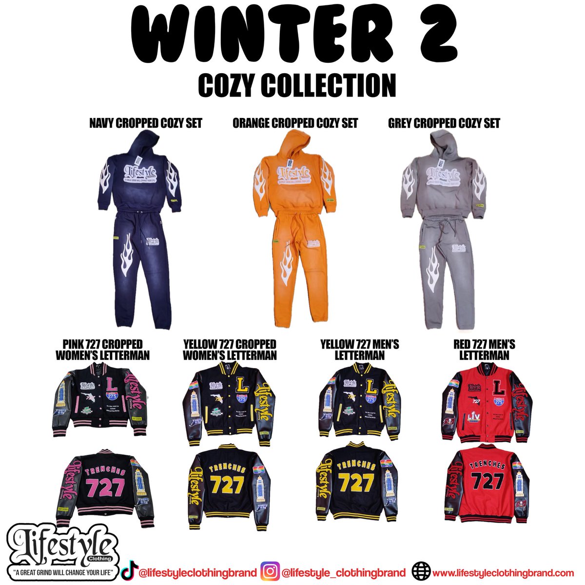 727lifestylecb's tweet photo. 🚨🚨WINTER 2 Cozy Collection NOW AVAILABLE online🚨🚨
All details available on the website!
🔥🔥 ✅YES EVERYTHING IS ON HAND MUST ORDER ONLINE‼️‼️‼️ 🔥🔥
Click The Link Below To Purchase
https://t.co/0Ilg9aOZVA
#LifestyleClothingBrand #BossYaLifeUp https://t.co/6aCpMjxEml