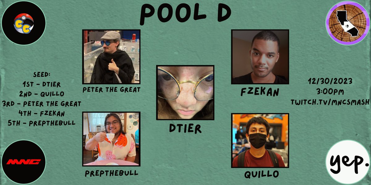 We have some unfortunate news. Spot will not be able to participate in the yep invitational. Please see our FINAL FINAL pools for the event and we apologize for any inconvenience.

<a href="/MNCSmash/">MNC Smash</a> 
<a href="/centralcolo209/">Central Colosseum</a>
<a href="/CenCalSmash/">CenCal Smash Ultimate</a>