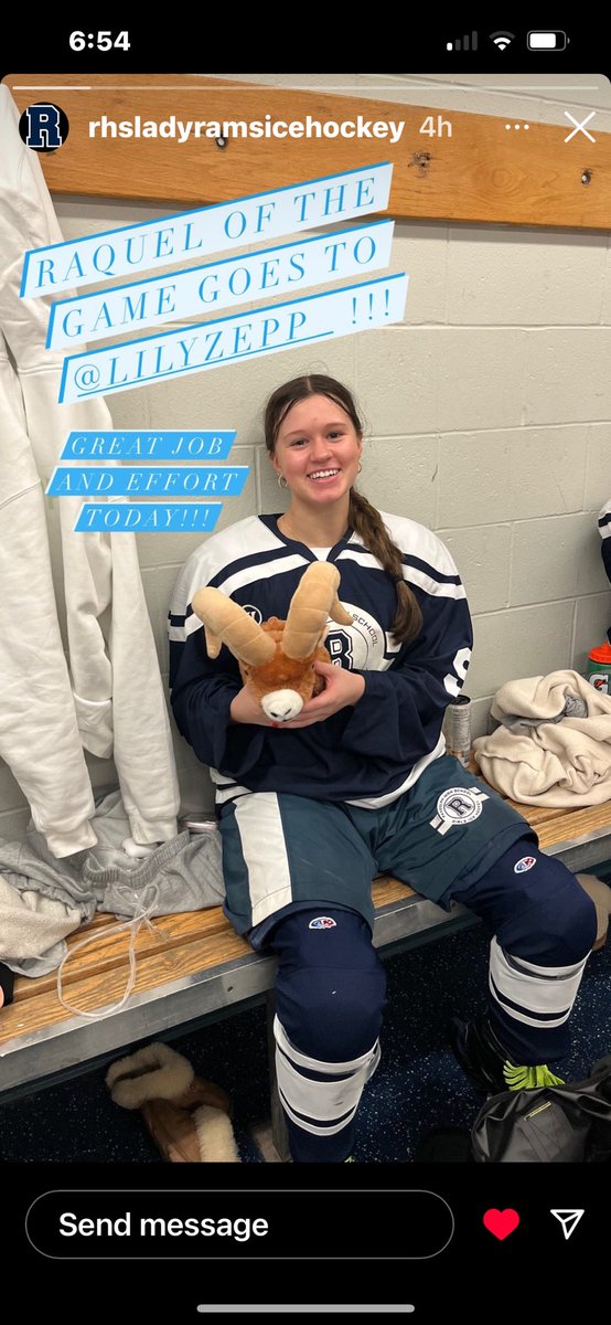 Lilyzepp2026's tweet photo. Still have lots to learn-
#randolphrams #girlsicehockey https://t.co/Eq5N42hrdG