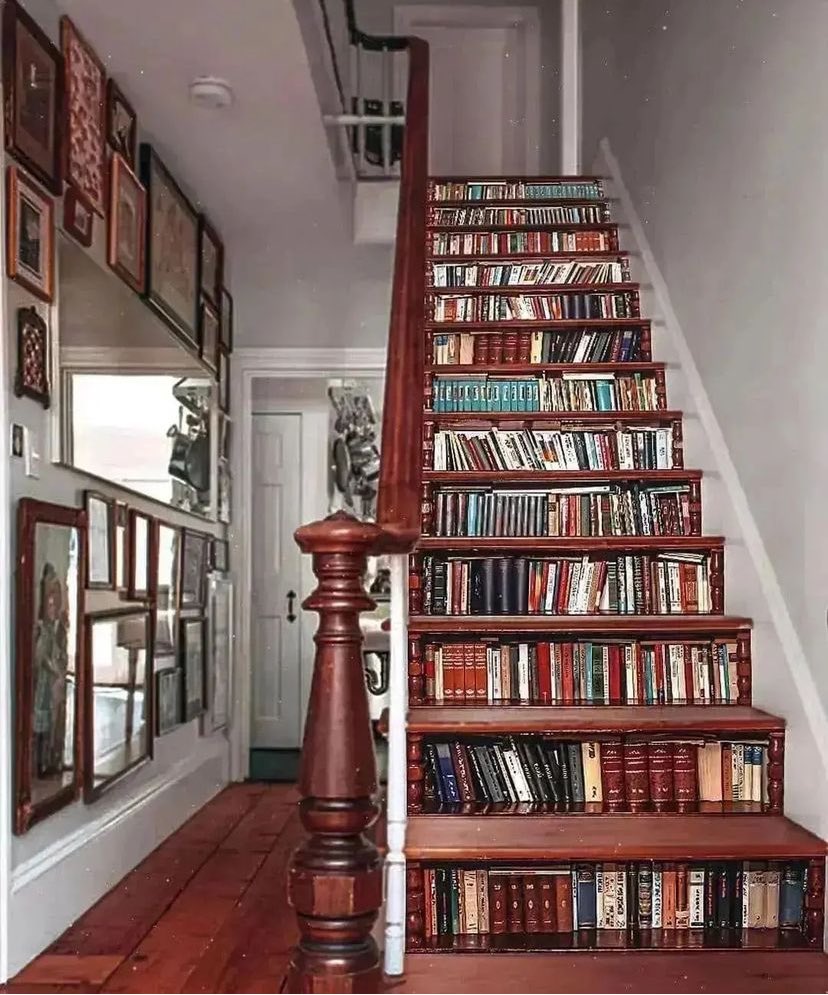 I don’t know why all staircases aren’t like this!! 

(Well, apart from all the dust and dirt that could damage the precious books!)

#lovebooks #lovereading #areyouwithme