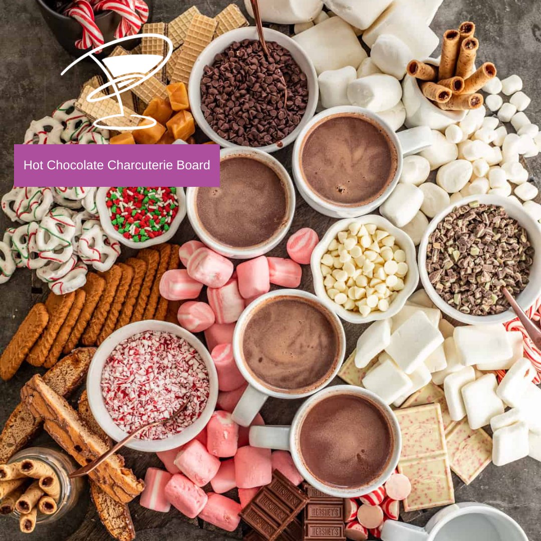 Elevate your hot cocoa game! Create a DIY hot chocolate bar with peppermint delights & candy cane sweetness. Show us your cozy corner using #chocomagic: let's inspire warmth and joy! 
#DIYhotchocolate  #hotchocolate #charcuterieboards #ilovechocolate