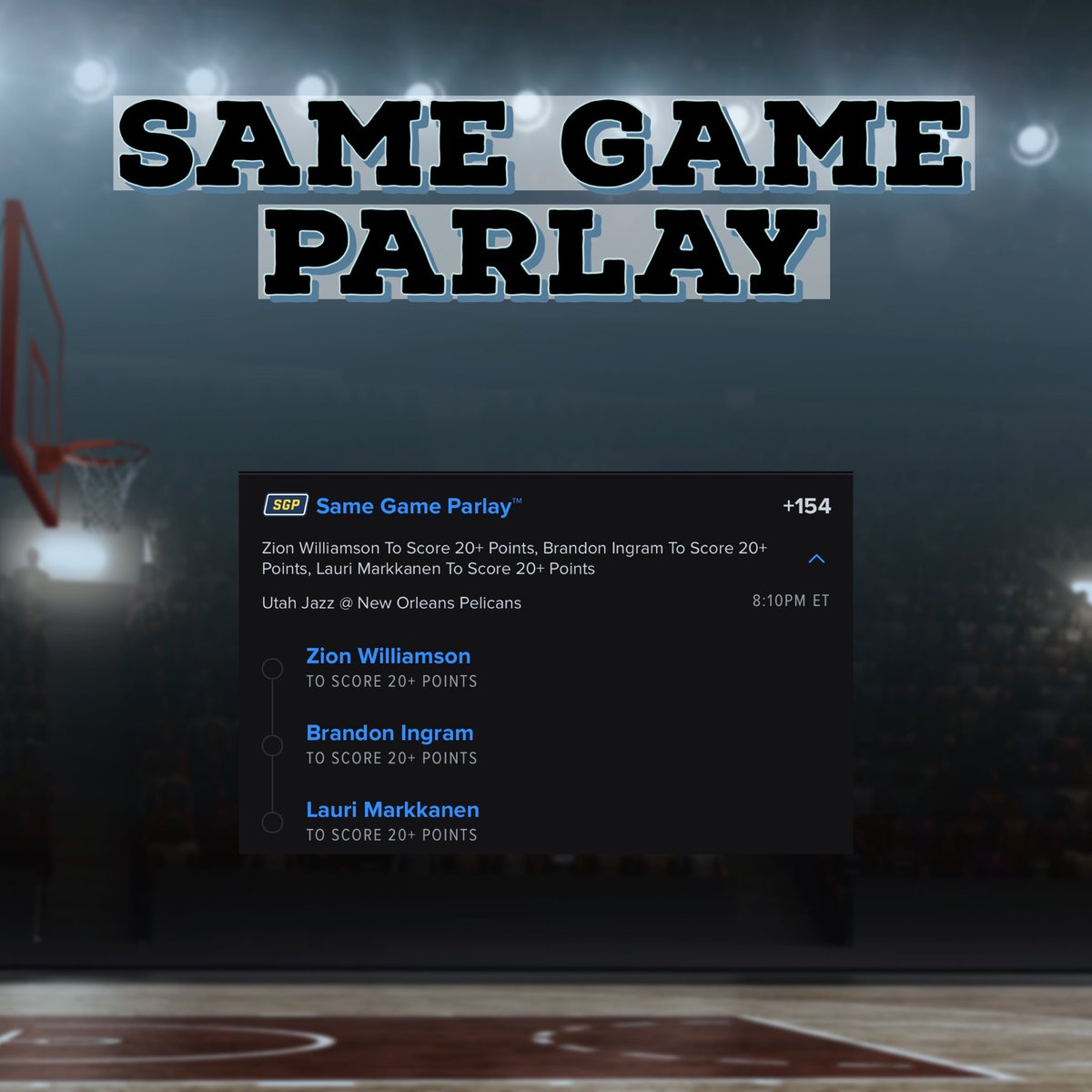 5to5kchallenge's tweet photo. 💰🏀SAME GAME PARLAY🏀💰

LETS GOOOOO✅✅✅

#GamblingTwitter #gamblingx #nba     #fanduel #DraftKings    #nbabets https://t.co/T0mlVjQFX2