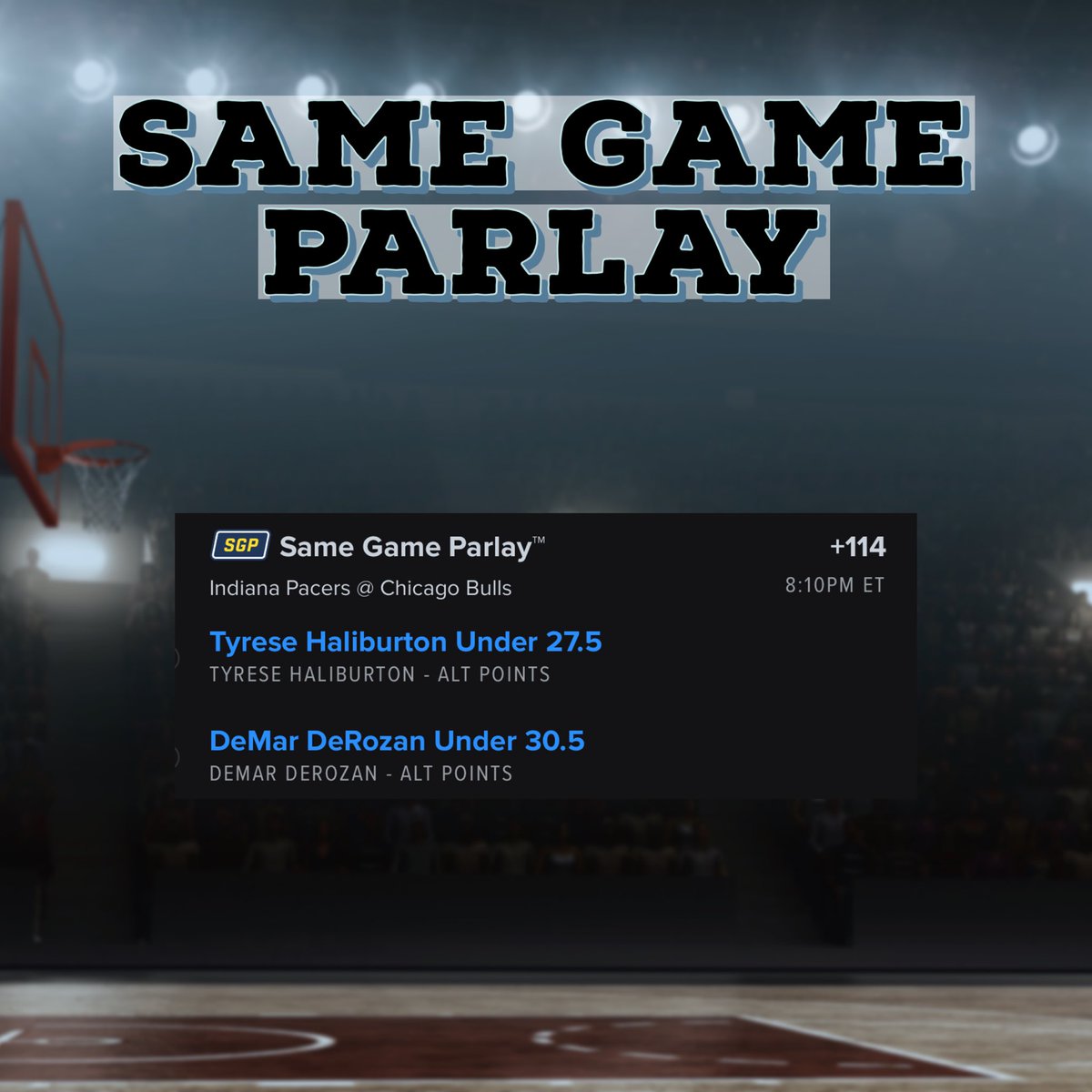 5to5kchallenge's tweet photo. 💰🏀SAME GAME PARLAY🏀💰

LETS GOOOOO✅✅✅

#GamblingTwitter #gamblingx #nba      #fanduel #DraftKings    #nbabets https://t.co/L9U4XR0dcf
