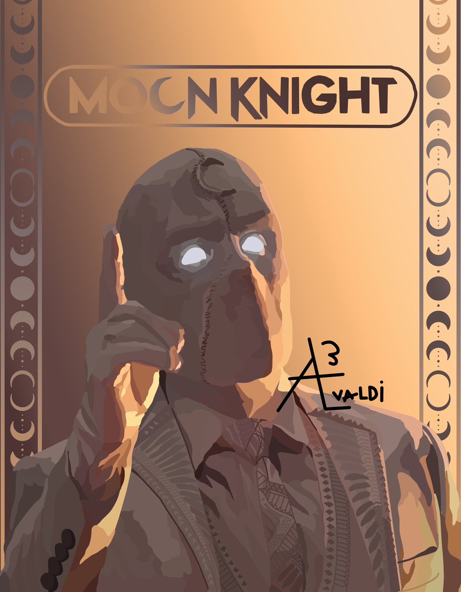 AlvaldiButArt's tweet photo. Poster design with my Mr Knight drawing #MoonKnight https://t.co/LNEYawrWf2