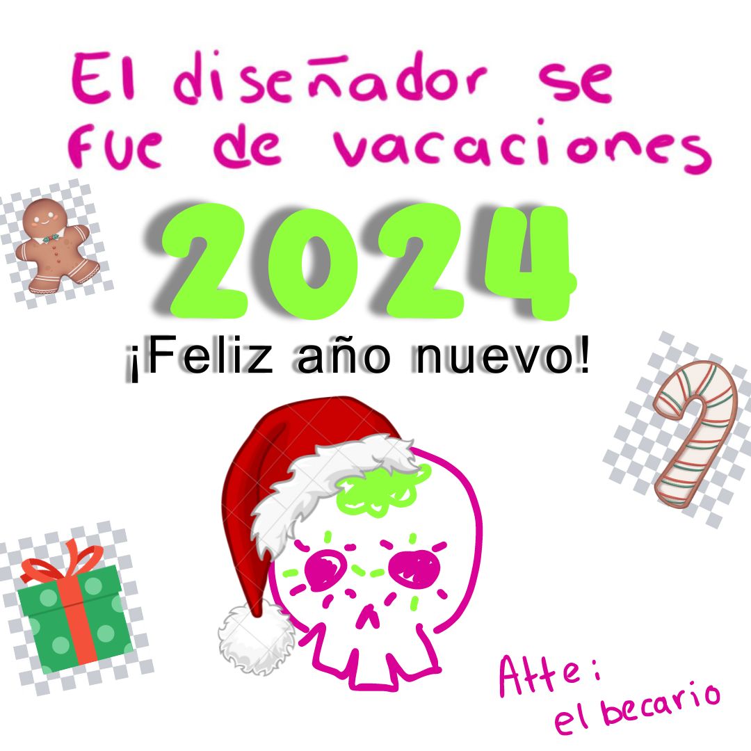 ¡Feliz año nuevo para todos los geeks y frikis de esta comunidad! 

  Por cierto, estamos por promover a nuestro becario por tan bellísimo diseño. La juventud está preparadísima
