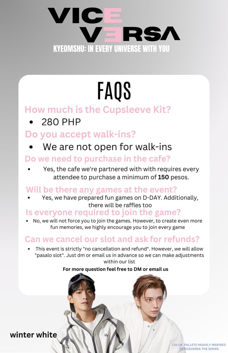 All eyes on here. We hope that we answer your question, for more question don't hesitate to DM us.
#ViceversaKyeomshu⏳🩷