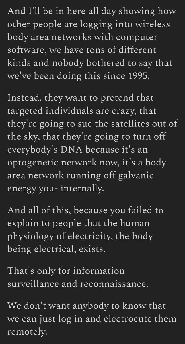 Yohmini2's tweet image. #SabrinaWallace &amp;amp; #NetcentricWarfare - &quot;They are changing you from the inside out&quot; - Transcript III

&quot;They lied for 150 years and said the biofield wasn&apos;t real, while they tethered it to the cloud, the same cloud of your mob  since 2005 (...and 1995)&quot;
👇
tinyurl.com/SW-NCW-prt3