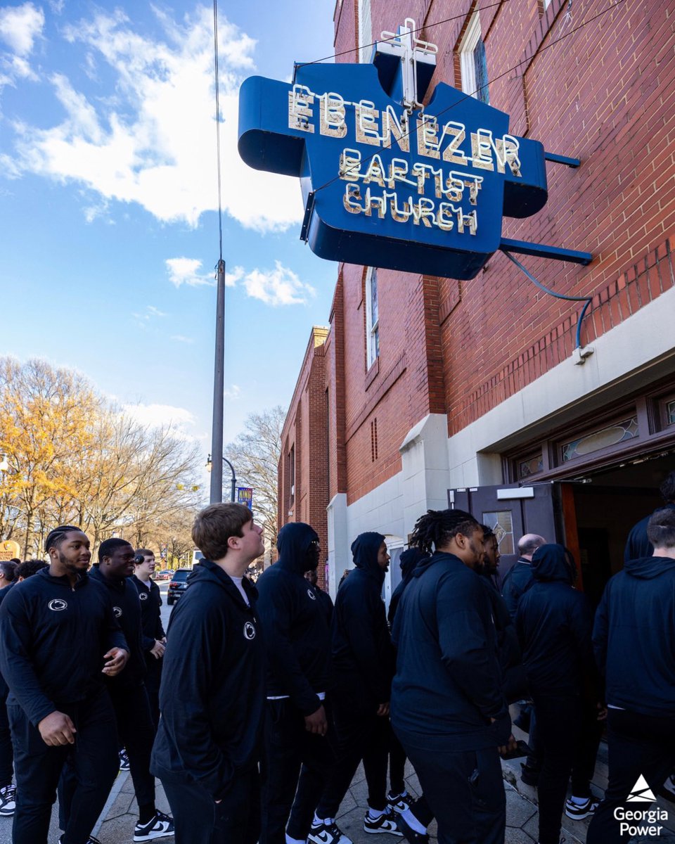 CFAPeachBowl's tweet photo. Walking in the footsteps of history ⛪️

Earlier today, players visited the Martin Luther King Jr. National Historic Park and the Ebenezer Baptist Church.

#CFAPeachBowl | #WeAre https://t.co/eQCaR8w8FV