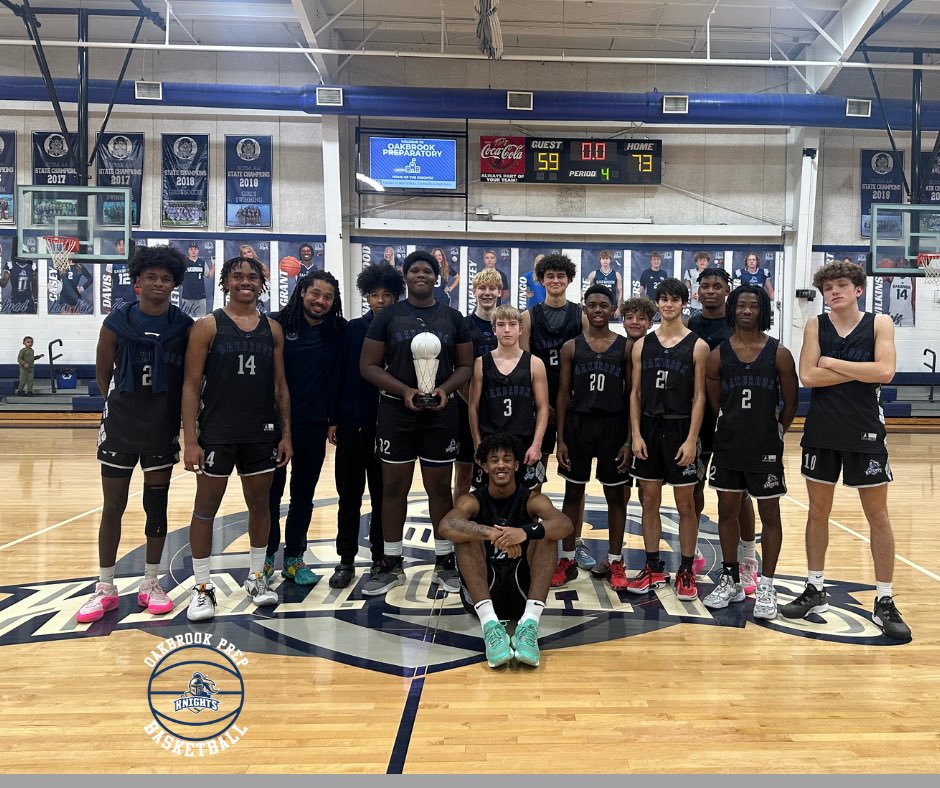 For the third year in a row, your knights have won our Oakbrook Prep Post Christmas Tournament! Congratulations on a hard fought 73-59 win over a relentless Asheville Trailblazers Team. #oakbrookpreppostchristmastournament