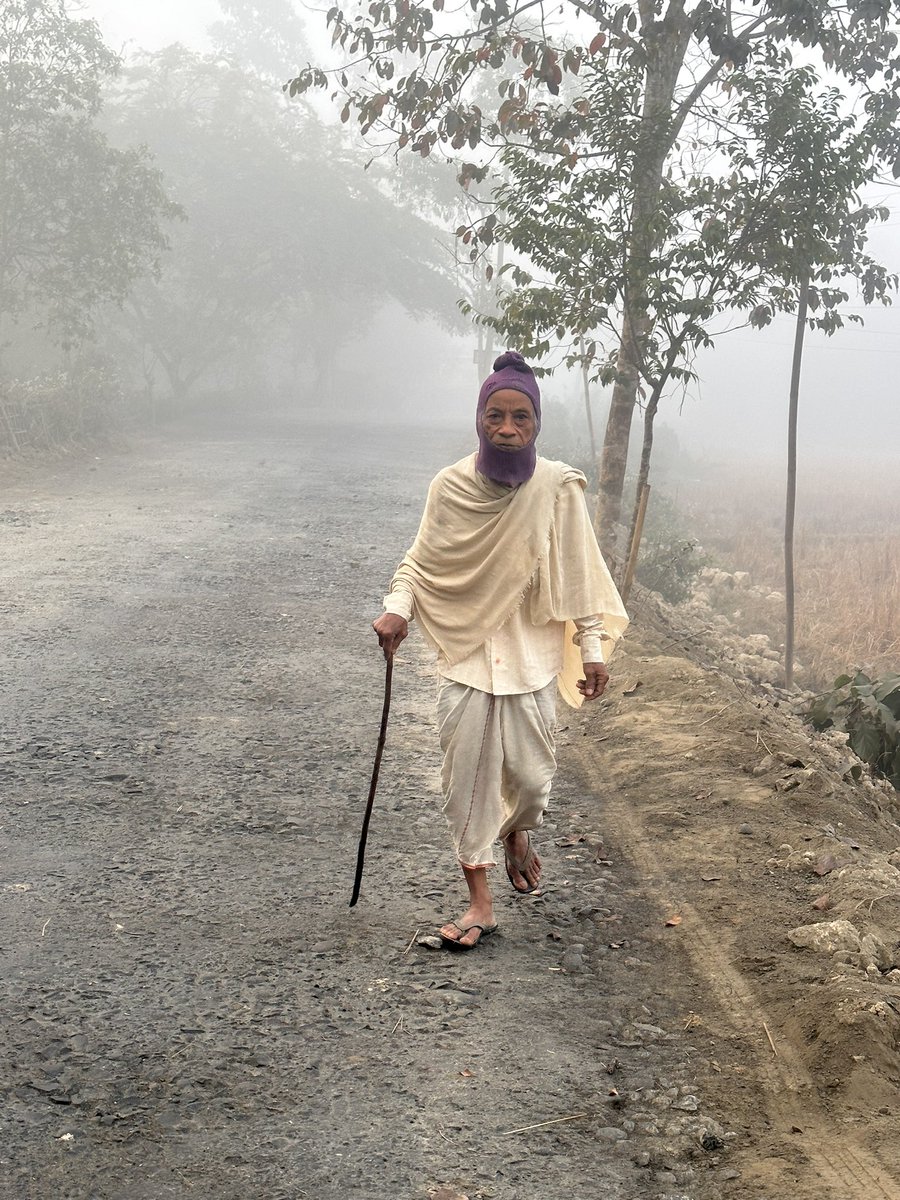 Mrinal_MLA's tweet image. The Old Man and a Foggy Village 
Morning…..
#morning 
#Fog 
#Villagevibes