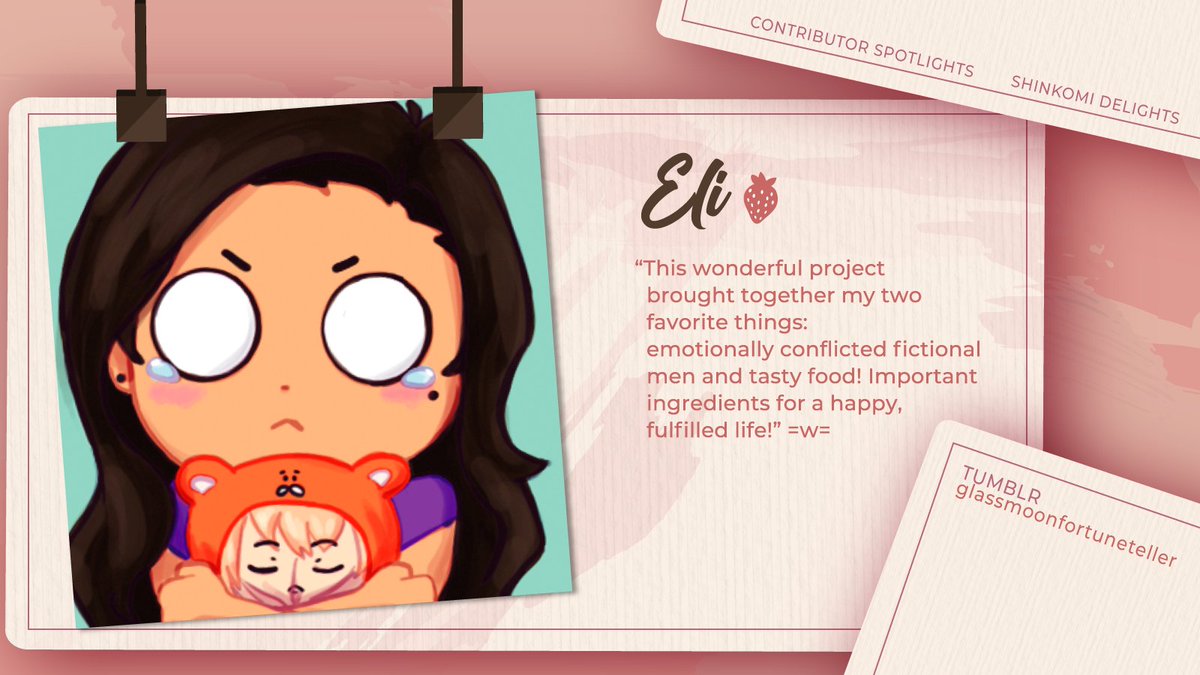 ⭑･ﾟﾟ･*:༅｡.｡༅:*ﾟ:*:✼🍳
Contributor Spotlight Series  
🍳✼:*ﾟ:༅｡.｡༅:*･ﾟﾟ･⭑

Meet Eli, a dreamy artist with a knack for capturing tenderness and sweetness! Her intricate details and harmonious color palettes are mesmerizing. We're thrilled to feature her work~