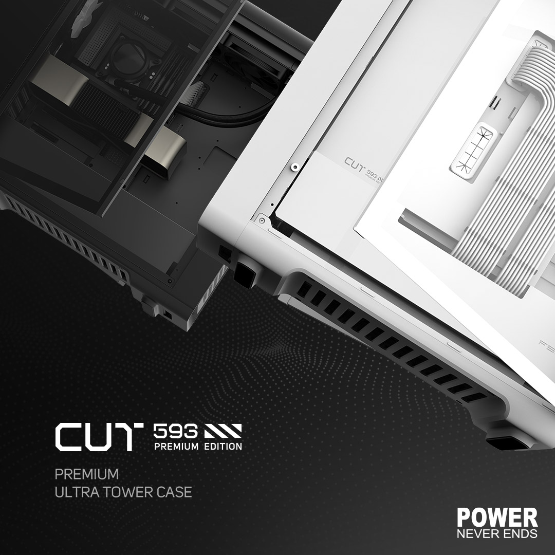 PowerNeverEnds's tweet photo. The CUT593P boasts dual tempered-glass side panels, ready to showcase your components and RGB lighting in all their glory!  
Know more🔜 https://t.co/v7gyzM7AoX

#CUT593 
#PCcase 
#PCbuild 
#WhiteCase
#PCGamer 
#PowerNeverEnds https://t.co/bjOKEa6Ell