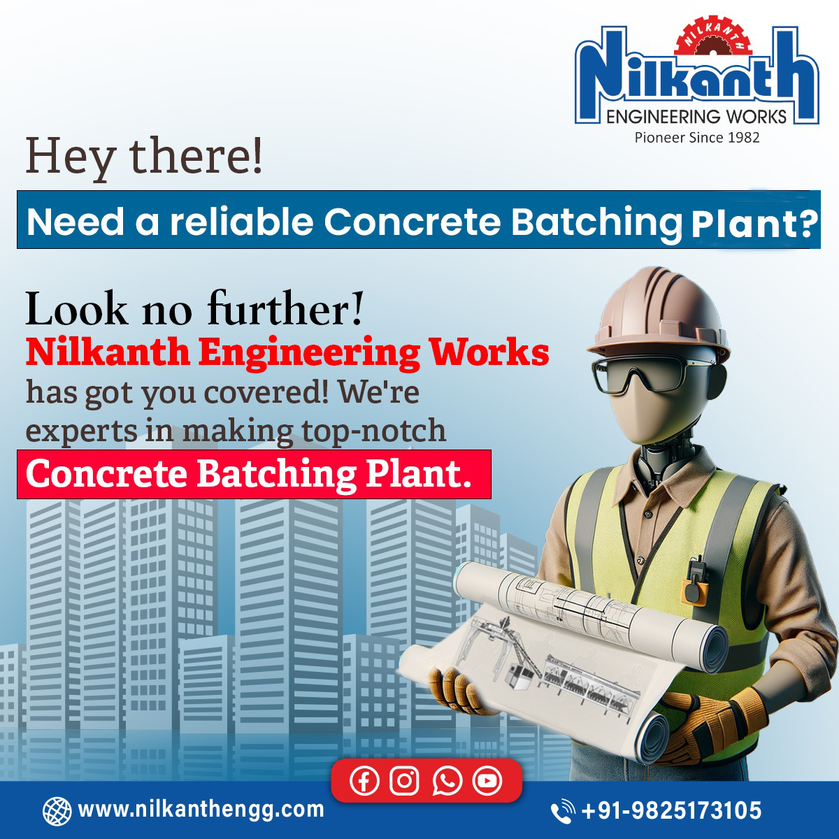 nilkanth_engg's tweet image. Hey there!
Need a reliable concrete batching plant?

Look no further!

Nilkanth Engineering Works has got you covered! We're experts in making top-notch "CONCRETE BATCHING PLANT."

#nilkanthengineering #engineeringworks #batchingplant #concrete #plant