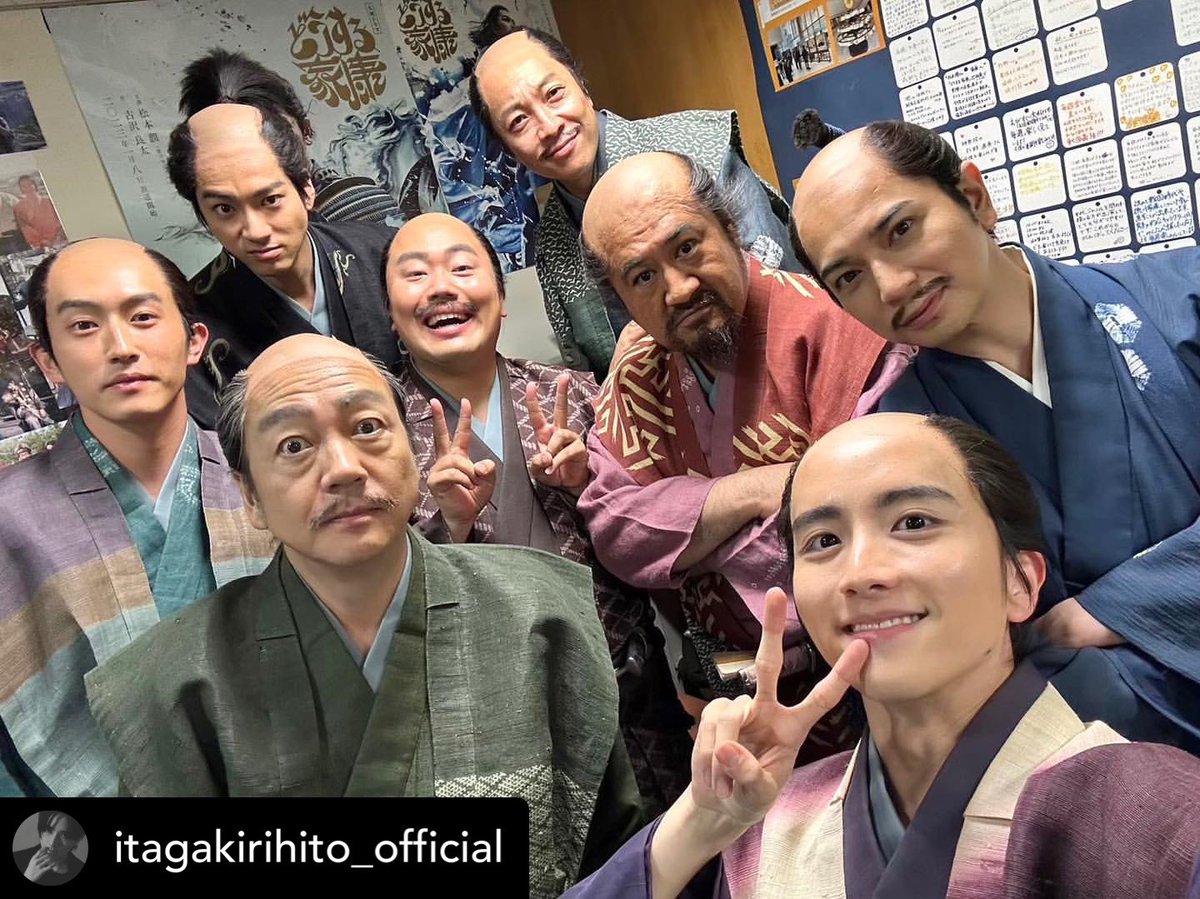 KOTEshinya's tweet photo. ｢#どうする家康｣総集編＆スペシャルトークショーは本日放送！過酷な運命に翻弄されながらも戦国の乱世を見事生き残った男と、その男が築くであろう安寧の世に己が命を賭した熱き男たちのえびすく…いや物語！1年の総決算とくとご覧あれ！
#大久保忠世 #色男殿
※写真は李光人くん(直政)インスタより https://t.co/0bBaRIuHrj