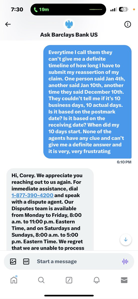 cjames9001's tweet photo. @AskBarclaysUS this is the kind of useless help Barclays offers https://t.co/5ACkO490gZ