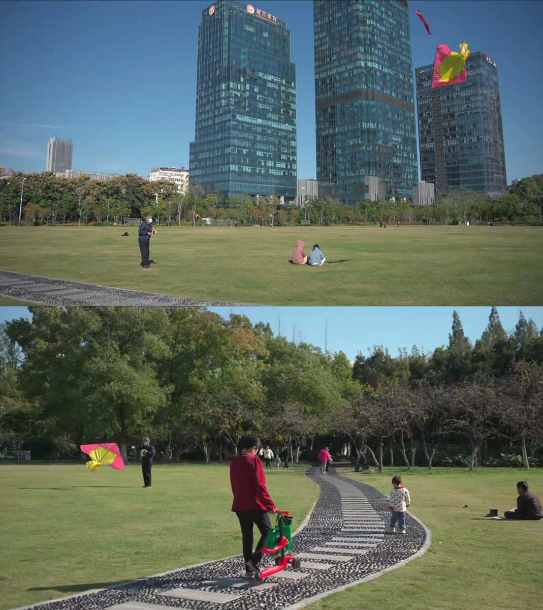 AnhuiTravel's tweet photo. Sunlight spills onto the grass of Baogong Park, where people either sit leisurely, stroll around, or run for entertainment. In this relaxed and quiet little world, one can unwind, escape the bustle, and be oneself. (Located in Hefei City)
#BraveWorldAdventurers #HefeiCity #StayUniqueAH #VibrantAnhui