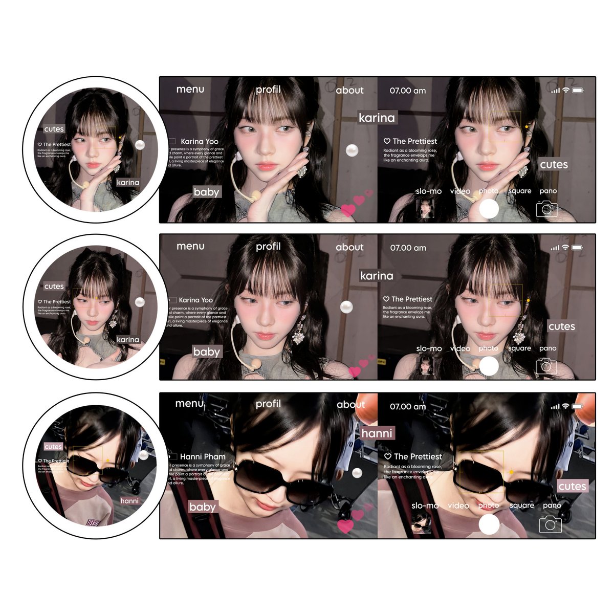 List chara : Seulgi, Isa, Ryujin, Wonyoung, Ningning, Jennie, Yujin, Liz, Karina, Hanni