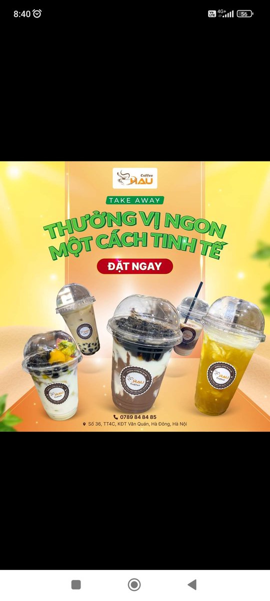 minapham86's tweet photo. TAKE AWAY – THƯỞNG VỊ NGON MỘT CÁCH TINH TẾ CÙNG H.A.U COFFEE
🏞 H.A.U Coffee - Đưa hương vị ngon đến từng ngóc ngách của cuộc sống! 
Coffee H.A.U | TRỌN VỊ NGON - HỢP Ý BẠN
🏠 Địa chỉ: Số 36, TT4C, KĐT Văn Quán, Hà Đông, Hà Nội
📞 Hotline: 0789 84 84 85 https://t.co/qD1LnYYVRF