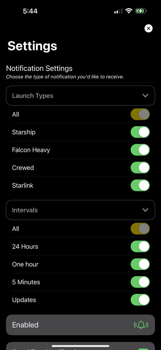 I challenged myself with a one-day feature build out for Pocket Rocket, and I managed to pull it off. Granular subscriptions to launches. If you only want Starship launch notifications, you can have that. Will be available for subscribers. Submitting to the App Store soon.