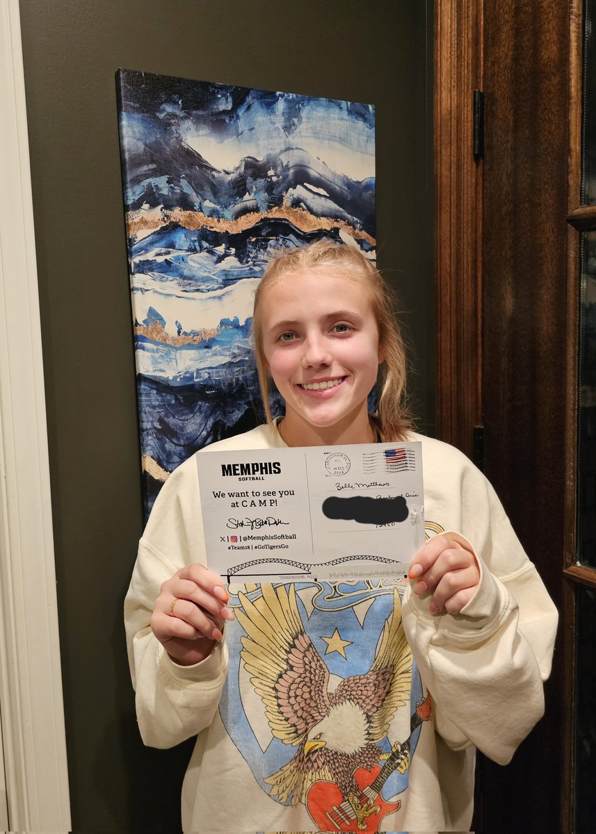 Bellematthews55's tweet photo. Thank you @MemphisSoftball for the camp invite! Looking forward to attending camp in January! #RedDevil4life @svanbrak @caroline_hardy @CoachD_TigersSB @RedDevils16U @whatwhitwrites @SoftballGct @ShugHenson https://t.co/S13BQJNJiz