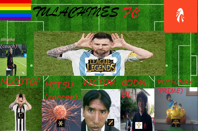 1Vochoo's tweet photo. TULACHINES FC:

DT: @SinLeeke 

JUGADORES:
@1nicotop 
@1Hitsu 
@Vikktor2305 
@Codyei3 https://t.co/KJIbP3NCOI
