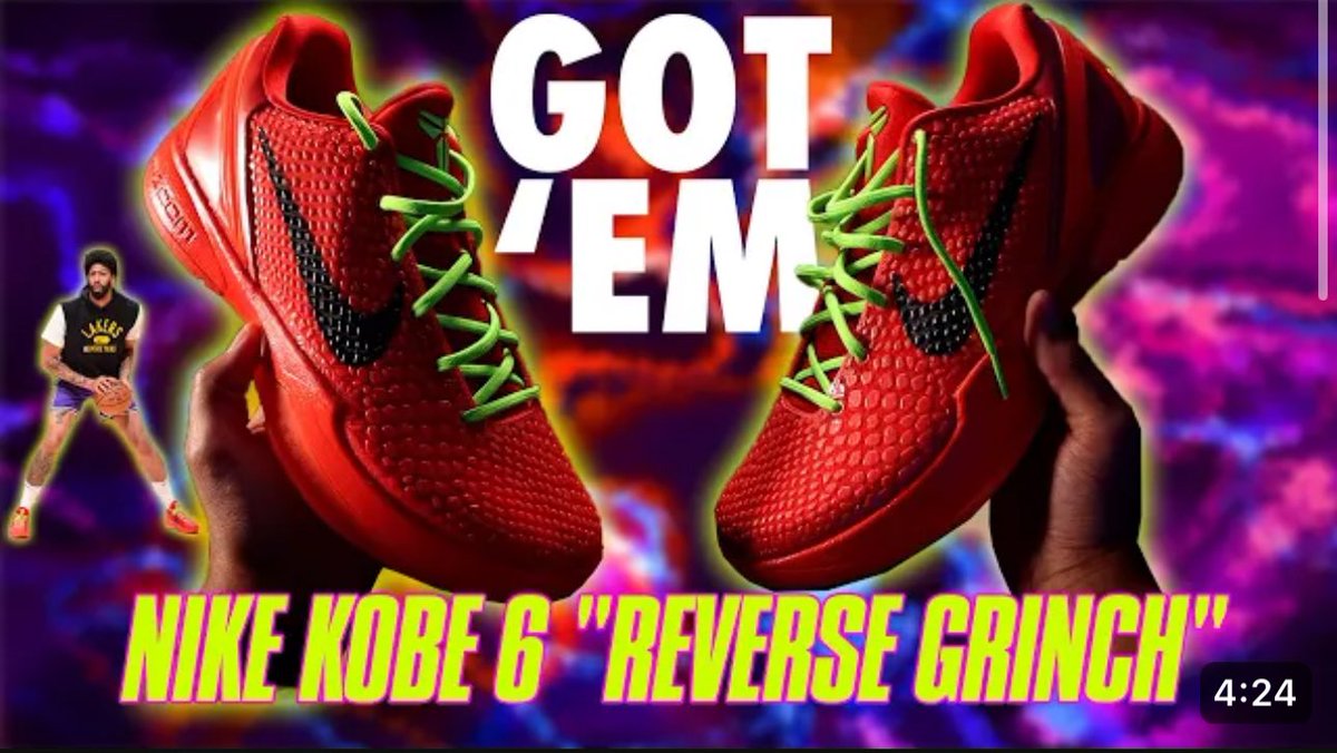 JOLO2TV's tweet photo. NEW VIDEO LIVE! Nike Kobe 6 Protro Reverse Grinch Review!!! https://t.co/Z1Gz2CSTjj https://t.co/W8oeAnzHNV