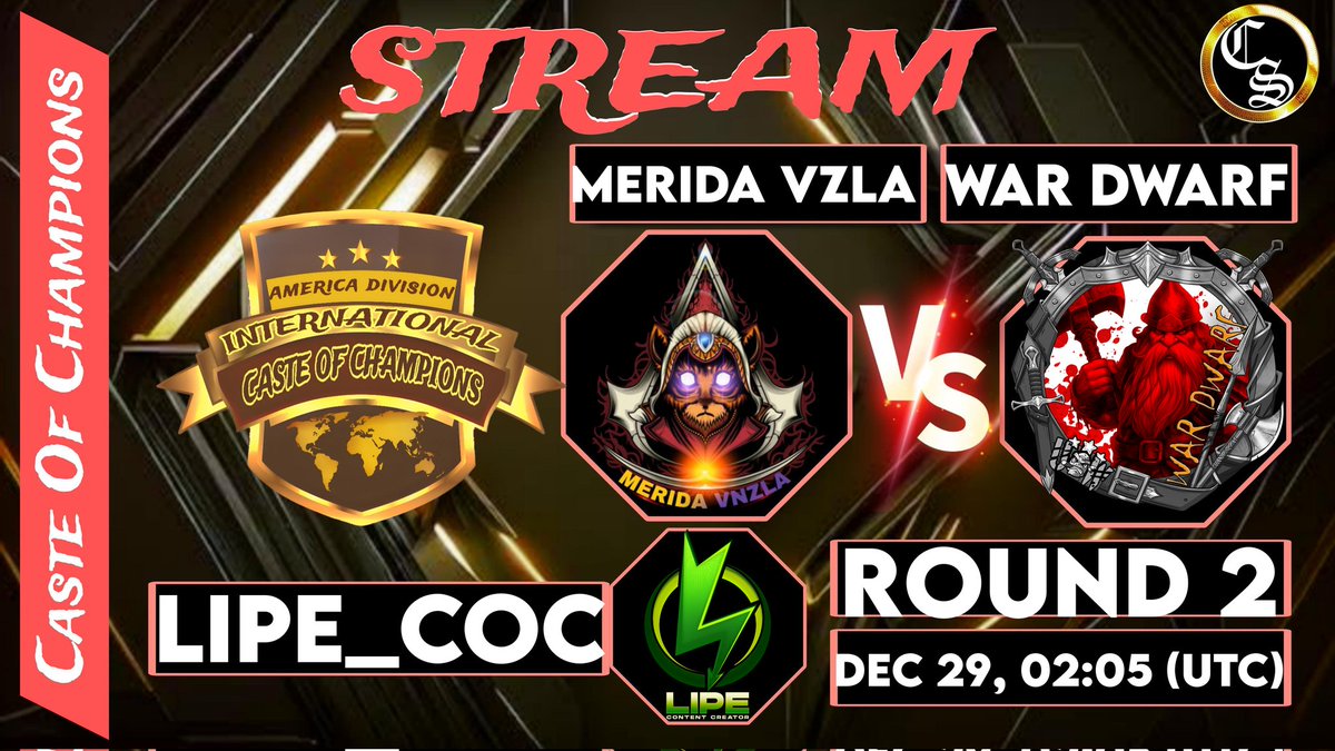 LipeClash_'s tweet photo. Holaaaaa, tenemos guerraza
@CasteOfChampion
#MERIDAVZLA 🆚 #WAROFDWARF
https://t.co/VDcMJWRbAH https://t.co/a2LxKugHAc