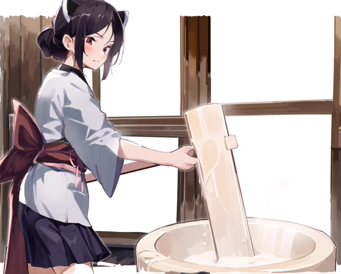 正月準備きりたん