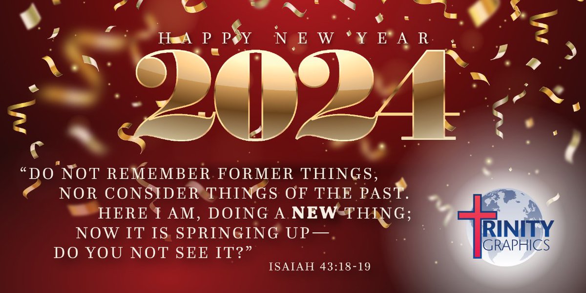 TrinityPrinting's tweet image. #HappyNewYear2024 from #TrinityGraphics!
Whether this past year has brought you joy or pain, prosperity or hardship, we hope and pray that 2024 will be a new opportunity for you to experience God's new blessings!
#Printing
#Marketing