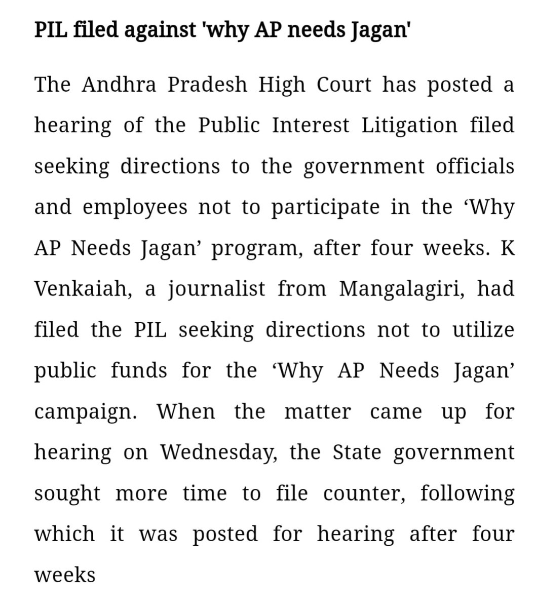 satyakumar_y's tweet image. Yet another slap on @ysjagan&apos;s government!

Andhra Pradesh High Court tells AP Govt: &apos;Let there be light on Government Orders!&apos;

Only 5% of the GOs in the past four half years are made public.

What is it that Jagan trying to hide from public? 

#OpenGovernance
#APHighCourt