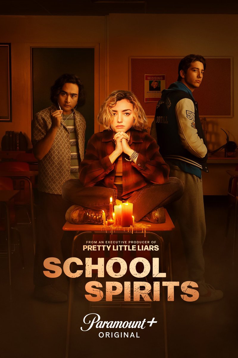 just binged the new show school spirits on netflix and WOAH. it had me thinking everyone in the cast was a suspect like that was a rollercoaster. the plot twist in the finale ep oh my godiwjsh guys watch it rn like it was SO incredibly good #schoolspirits