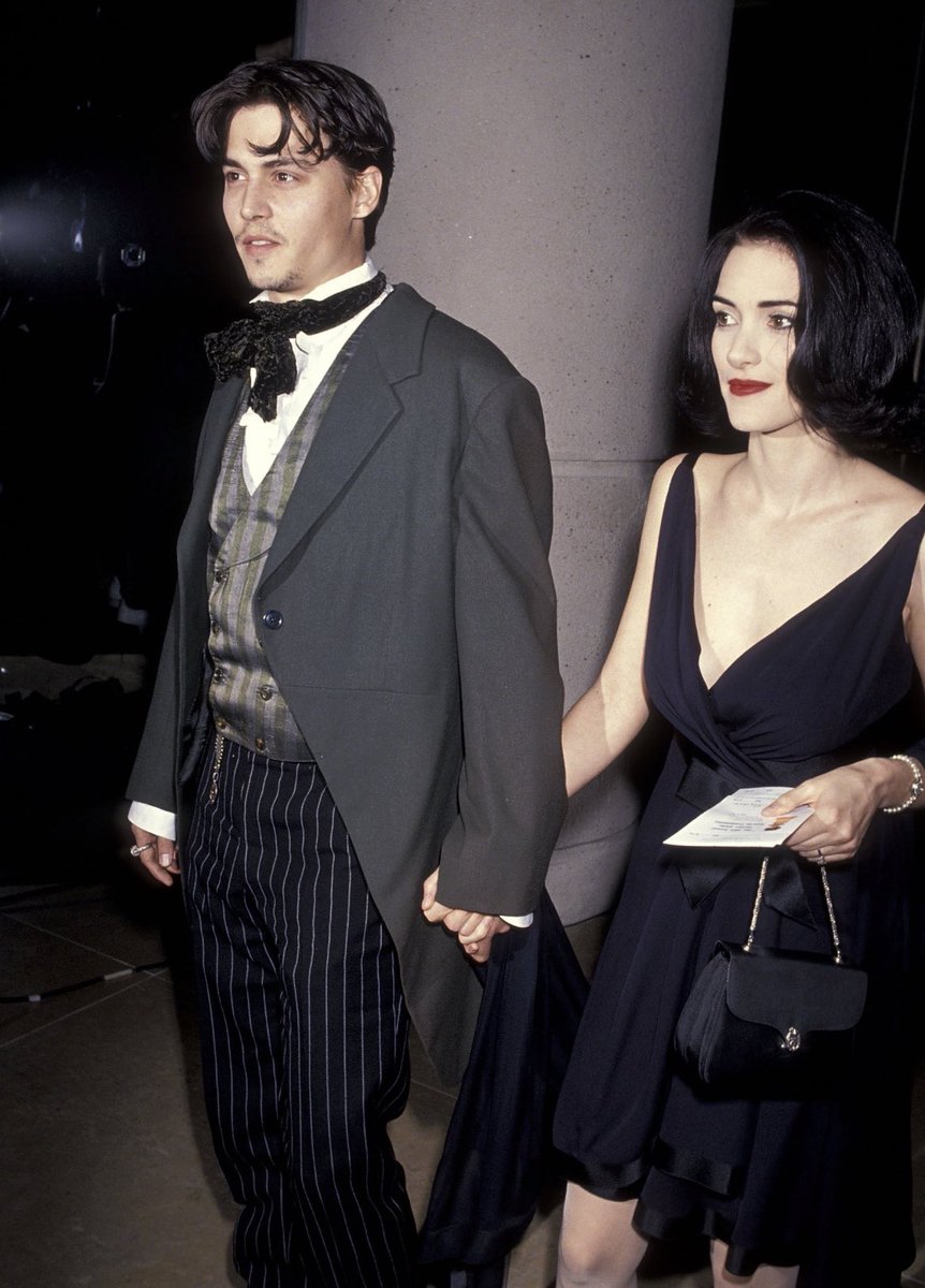 Filmesthetic1's tweet photo. Johnny Depp &amp; Winona Ryder, 1990s. https://t.co/nFG287lh0c
