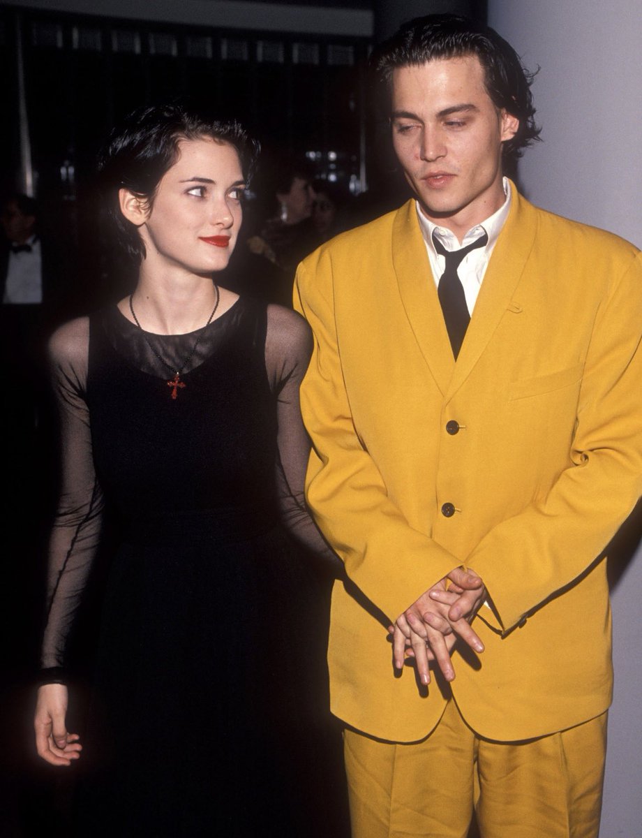 Filmesthetic1's tweet photo. Johnny Depp &amp; Winona Ryder, 1990s. https://t.co/nFG287lh0c