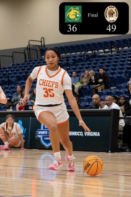 VAHavoc's tweet photo. Congratulations to Monacan High c/o 2025 @trinityjones35 on stuffing the stat line in helping lead Monacan to a win over Collegiate School at the @804coach4change Tournament! She scored 14 Pts, grabbed 5 Rebs, 5 Stls, 1 Block! #TrinityJones #VaHavocGirls #SheSoTuff https://t.co/GnEv9uhTWX