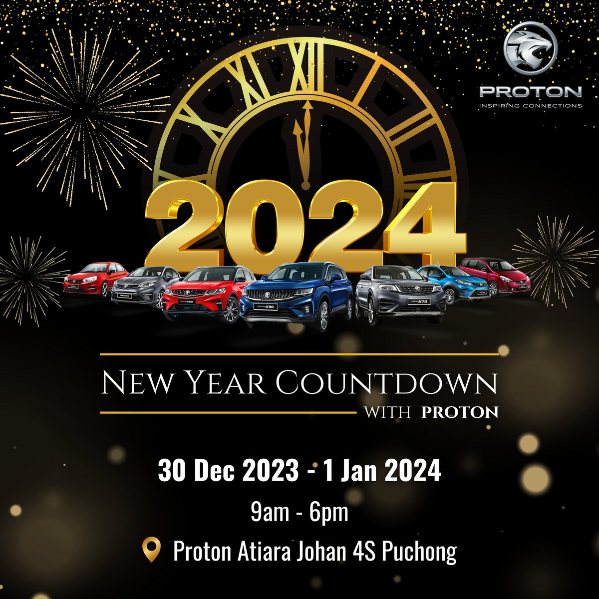AtiaraJohan's tweet photo. Embrace the New Year with PROTON - visit our showroom from 30 Dec 2023 - 1 Jan 2024 to learn more about your Proton dream car 🚗✨

For more details, ask us now: 016-252 6255 / https://t.co/rvjZ0DpMWr (WhatsApp) https://t.co/CzXos65Ujl
