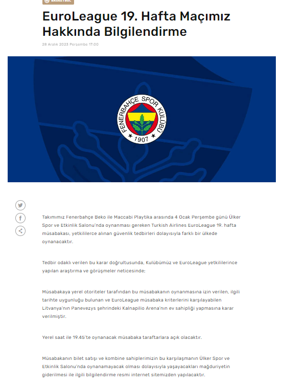 Yazıklar olsun sana #Fenerbahce 

#Israel takımı ile maçı protesto edeceğine, 
ülkende istenmeyen bir takımın peşinde maç yapmaya 
Litvanya'ya gideceksin!