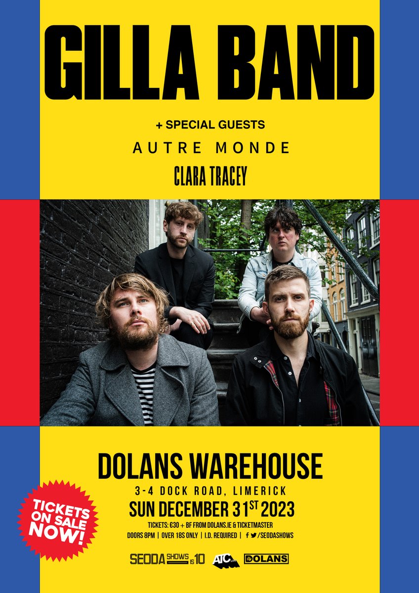 *** SHOW REMINDER - THIS SUNDAY!!!! *** @GillaBand + Special Guests @autremondee & @ms_clara_tracey Dolans Warehouse doors 8PM REMAINING tickets from @mydolans , @TicketmasterIre & HERE NOW: dolans.yapsody.com/event/index/78… #GillaBand #NYE 💚💚💚