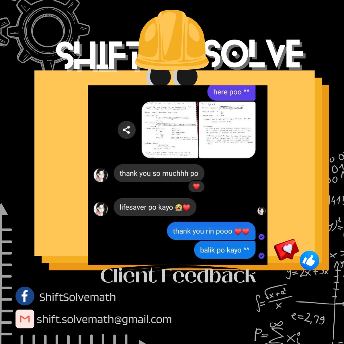 ShiftSolvemath's tweet image. client feedbacks^^ #shiftsolvemath #ynyhelps