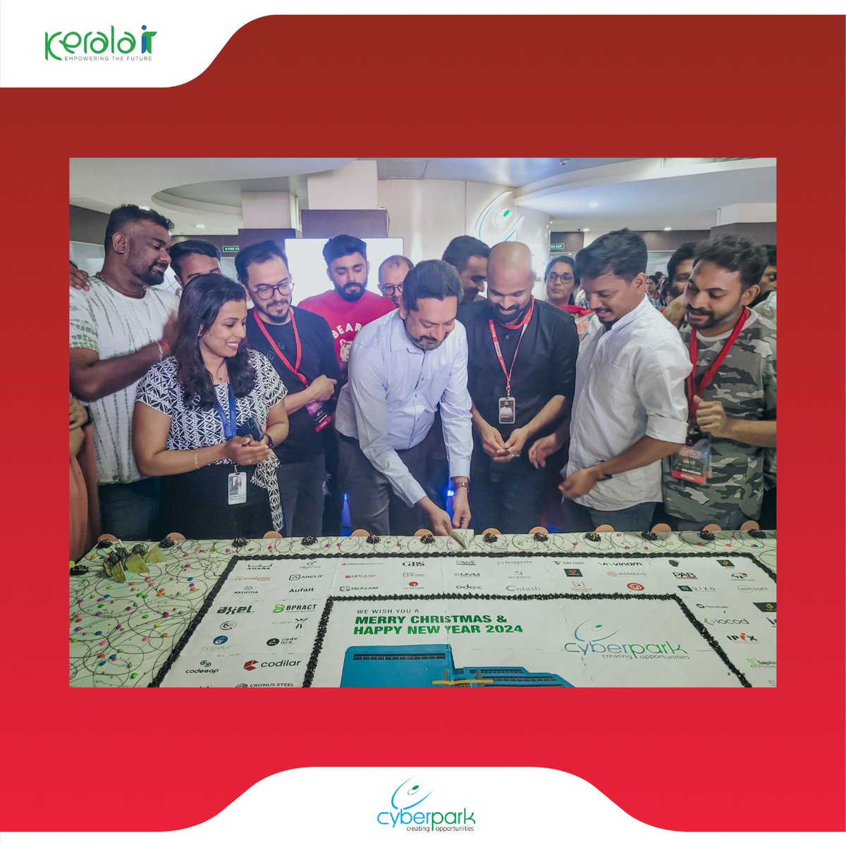 kerala_it's tweet image. Team Cyberpark recently came together to craft sweet memories through a live cake-making ceremony. Each moment became a shared joy. We trust you relished satisfying your sweet tooth as we guided you through a delectable journey of cake creation.

#KeralaIT #CyberparkKozhikode