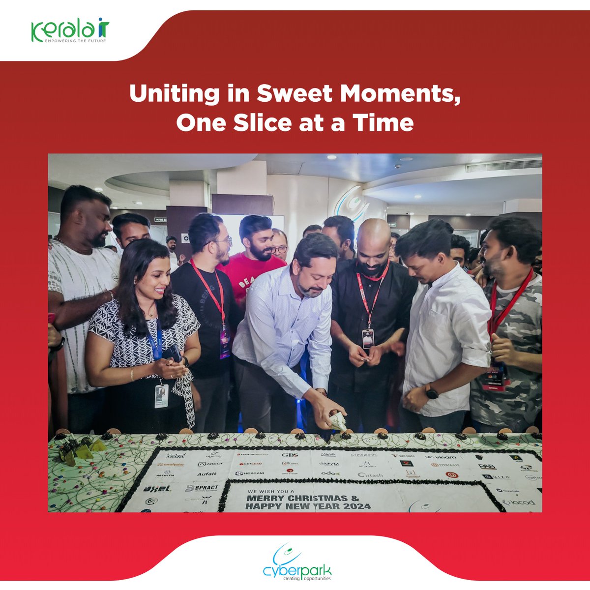 kerala_it's tweet image. Team Cyberpark recently came together to craft sweet memories through a live cake-making ceremony. Each moment became a shared joy. We trust you relished satisfying your sweet tooth as we guided you through a delectable journey of cake creation.

#KeralaIT #CyberparkKozhikode