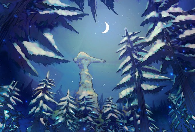 「crescent moon tree」 illustration images(Latest)