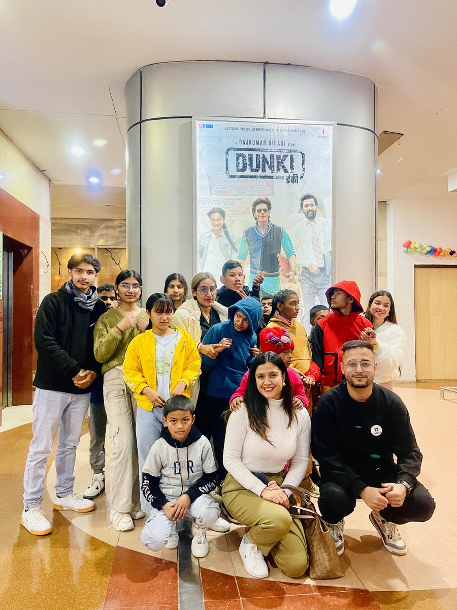 teamsrknepal's tweet photo. Our team arranged a special movie screening of #Dunki for the differently abled kids in collaboration with Oath Foundation,directing all proceeds to a fund dedicated to supporting underprivileged patients ❤️

DUNKI THIS WEEKEND

#ShahRukhKhan
@iamsrk @RedChilliesEnt @teamsrkfc https://t.co/p5AygazkTX