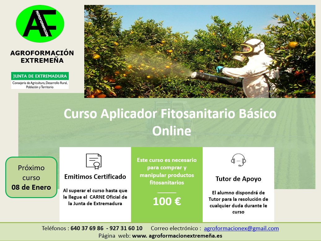 ExtremenaL's tweet photo. curso online para la compra y aplicación de productos fitosanitarios. https://t.co/TKMBLe0MJj