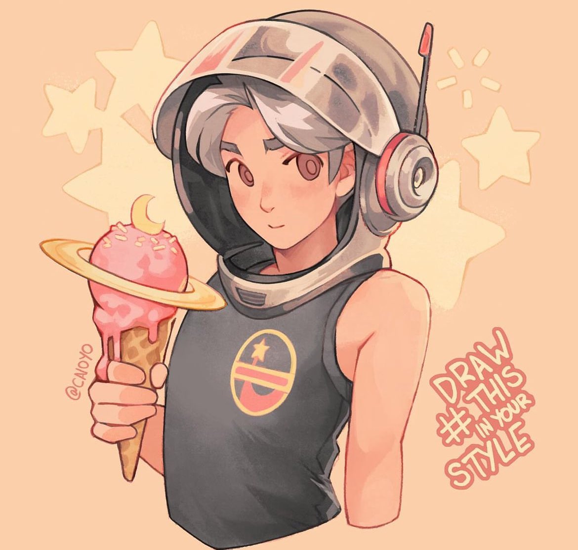 Prisxma's tweet photo. DTIYS Theo from Cosmico webcomic inspired by @caioyo_art . I was very inspired the first time I saw it. I think that with this I close the year 2023. Thank you Caioyo for being inspiration and a warm greeting from Puerto Rico. 

#dtiyscaioyo #cosmico #cosmicowebcomic #PR🇵🇷 https://t.co/1eLAc0ap9f