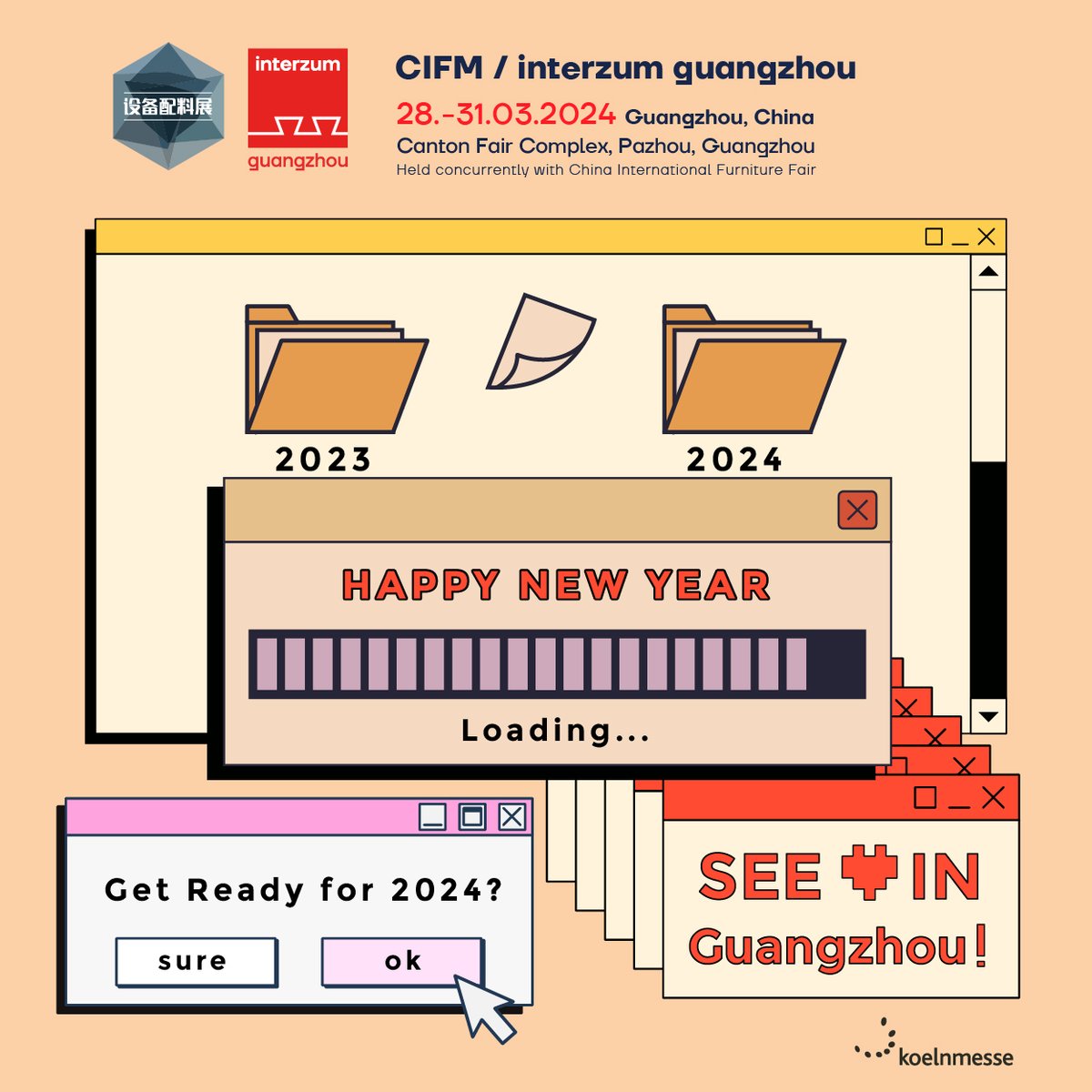 May 2024 bring you and your loved ones joy, success, and fulfillment. Together, let us continue to foster growth and innovation in the industry. Cheers to a new beginning! 🥰🎉
#koelnmesse #interzumguangzhou #2024newyear