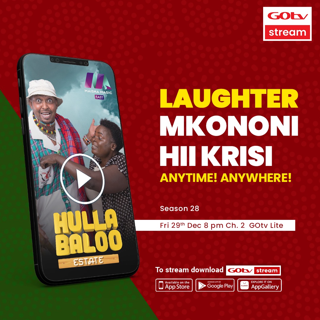 osoroKE's tweet photo. #HullabalooEstate depicts its residents the conflicts between them in a humorous and authentic manner on Maisha Magic Plus Ch.2 at 8pm.
Reconnect or stay connected to GOtv to access #GOtvStream -available to ALL active subscribers
▶️ https://t.co/KgXF80fRuM
#KrisiMkononiOnGOtv https://t.co/tzrfOa3HTt