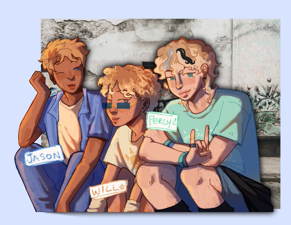 blond boys doing what blond boys do! 
#pjo #heroesofolympus