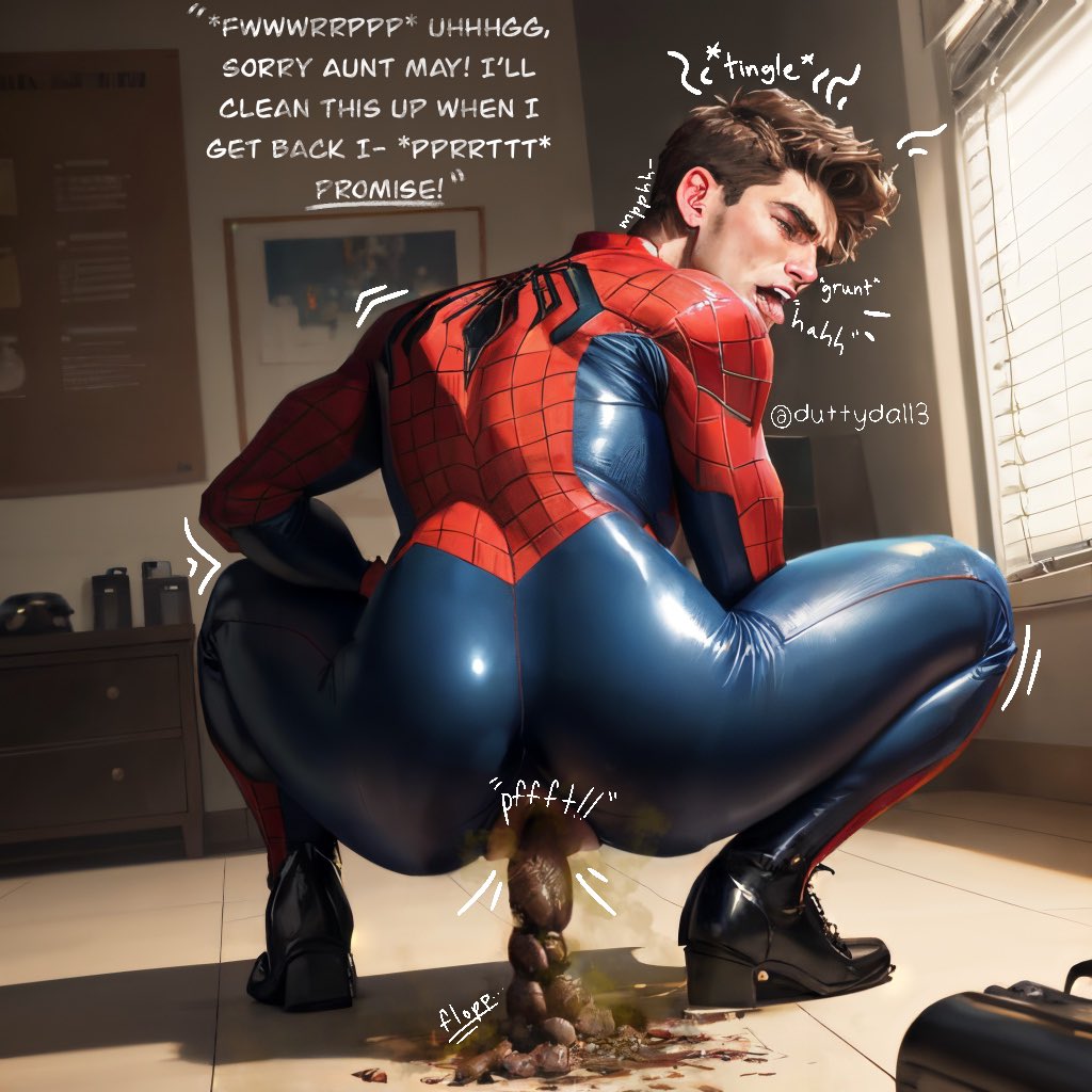duttydall312260's tweet photo. When Peter’s spider senses go off his bowels go crazy at the same time… #scat #scatart #scatwork #malescat I hope you guys like these. This will be it for me today! I will be uploading more later on. https://t.co/7KBxWVXa5Y