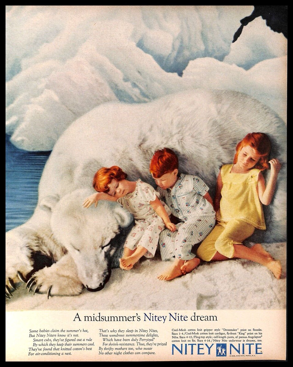 USA_Vintage_Ads's tweet photo. 1960 Midsummer's Nitey Nite Kids Sleepwear
#60s #vintge https://t.co/yErccqnVUd